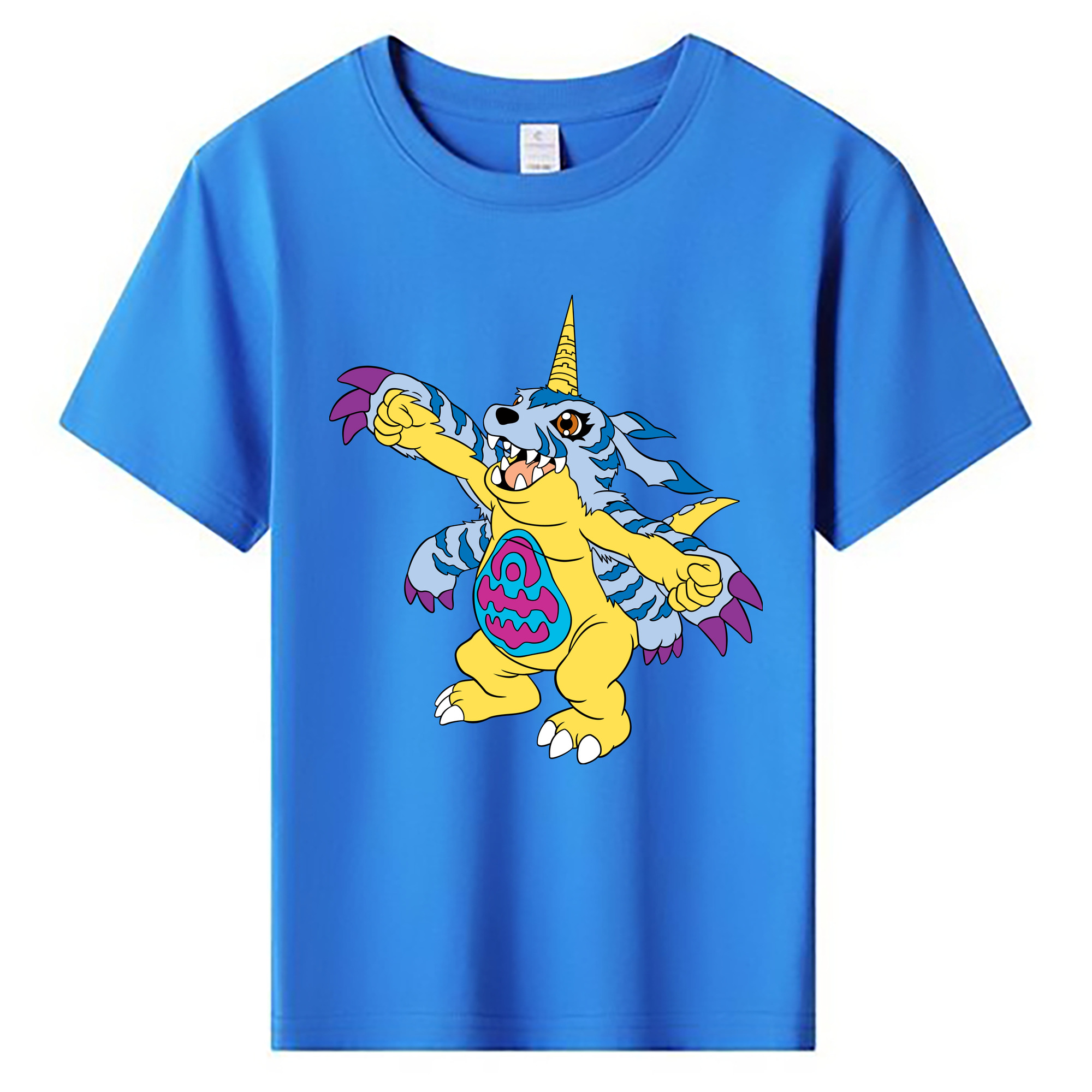 （画像用） Digimon デジタルモンスター/デジモン 綿100％キッズTシャツ（フロントプリント）